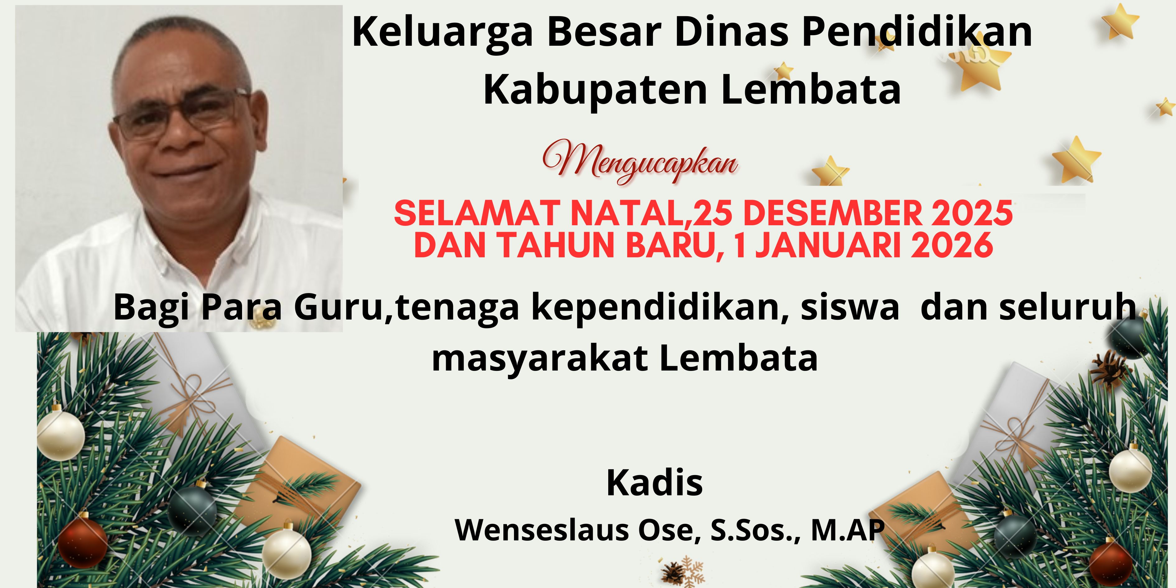 iklan ucapan natal dan tahun baru dinas pendidikan